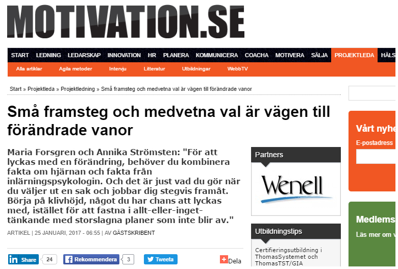 förändrade vanor